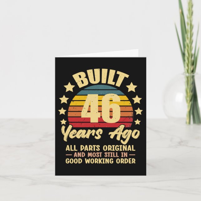 46 Years Ago All Parts Original 46th Birthday Kort (Framsida)