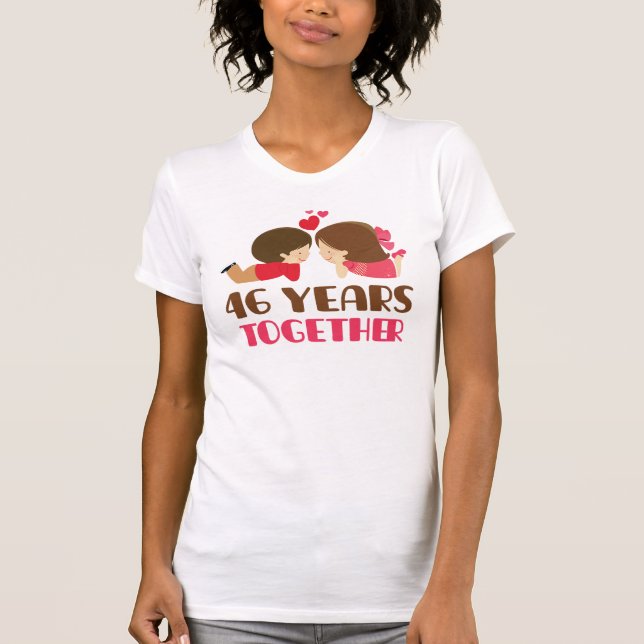 46th Årsdaggåva för henne T Shirt (Framsida)