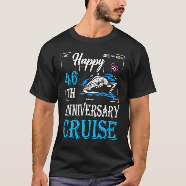 46th Wedding Anniversary  Happy 46th Anniversary C T Shirt (Framsida)