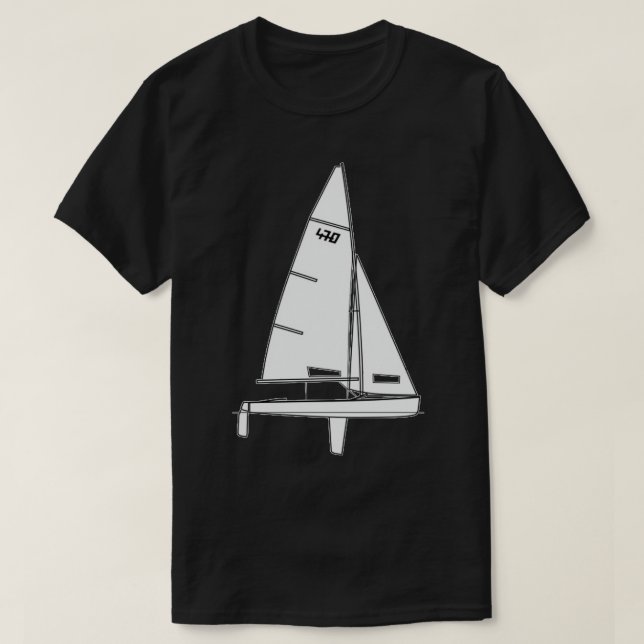 470 Segelbåt T Shirt (Design framsida)