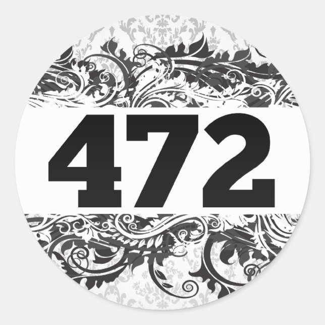 472 RUNT KLISTERMÄRKE (Framsida)