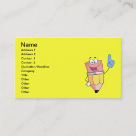 4766 LYCKLIG TECKNAD SCHOOL PENCIL VISITKORT