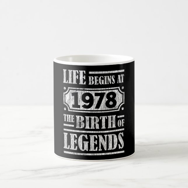 47 år gammal 1978 Legend 47:e födelsedagen Kaffemugg (Center)