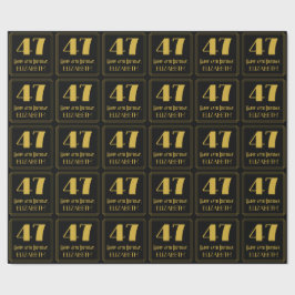 47-årsdag ~ Art Deco Inspirerad Look "47", Namn Presentpapper