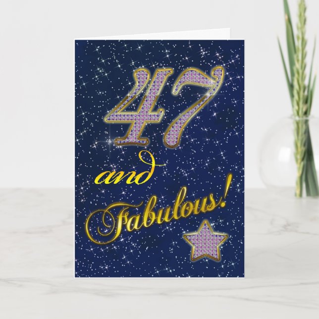 47-årsdagen för någon Fabulous Kort (Framsida)