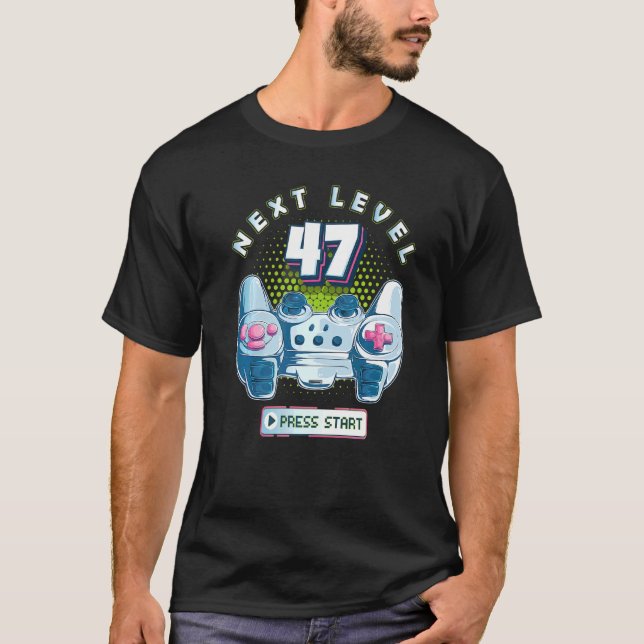 47-dagars spelkontroll på nästa nivå 47 t shirt (Framsida)