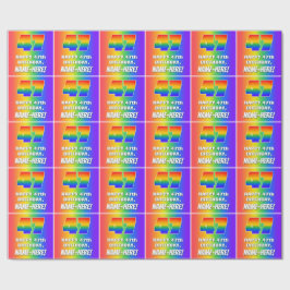47:e födelsedag: färgfull, Roligt Rainbow Mönster  Presentpapper