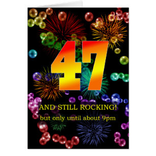 47:e födelsedag fortfarande hälsningskort