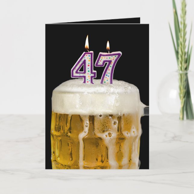 47:e födelsedag svart kort (Framsida)