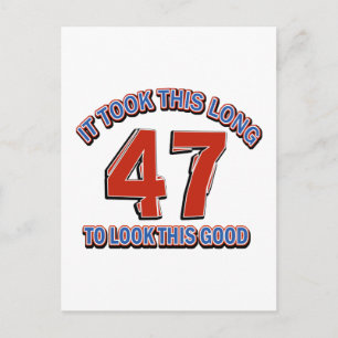 47:e födelsedag vykort