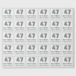 47:e födelsedagen: Art Deco Inspired Stil "47" + N Presentpapper