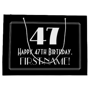 47:e födelsedagen: Art Deco Inspired Stil "47", Na