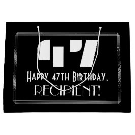 47:e födelsedagen ~ Art Deco Inspired Titta "47" +