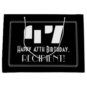 47:e födelsedagen ~ Art Deco Inspired Titta "47" +