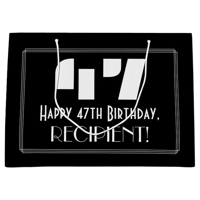 47:e födelsedagen ~ Art Deco Inspired Titta "47" + (Framsidan)