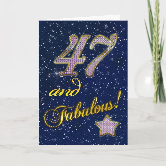 47:e Födelsedagsfest inbjudan (Framsida)