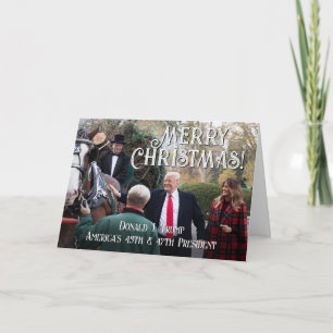 47:e president Donald Trump 2024 Hästjul Helgkort
