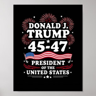 47:e president Donald Trump Invigningsdag 1 Poster
