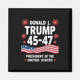 47:e president Donald Trump Invigningsdag 3 Magnet