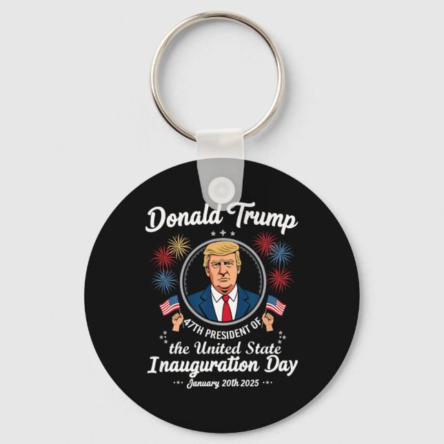 47:e president Donald Trump Invigningsdag 4 Nyckelring (Framsida)
