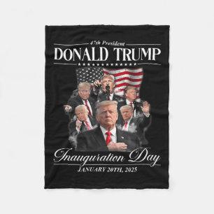 47:e president Donald Trump Invigningsdag Jan 2 Fleecefilt