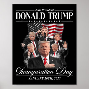47:e president Donald Trump Invigningsdag Jan 2 Poster