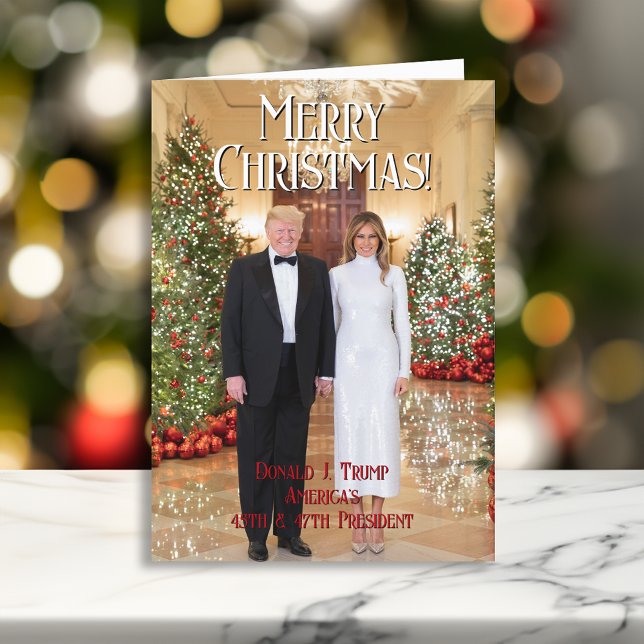 47:e president Donald Trump Melania 2024 Jul Helgkort (donald trump 2024 christmas cards)