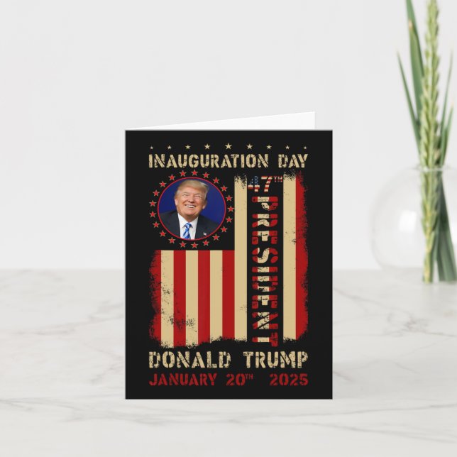 47:e president Trump Inauguration Day 2025 Memorab Kort (Framsida)