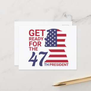 47:e presidenten, American Trump Flagga Vykort