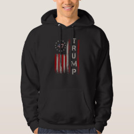47:e presidenten Donald Trump 47 USA, amerikansk F Hoodie