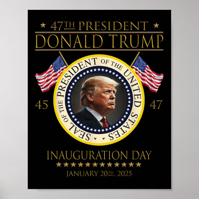 47:e presidenten Donald Trump Inauguration Day 202 Poster (Framsidan)