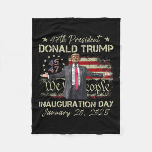 47:e presidenten Donald Trump invigningsdag 2025 Fleecefilt