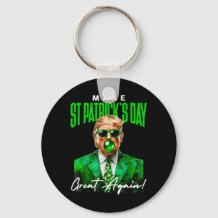47:e presidenten Donald Trump St Patrick Day Gr Nyckelring