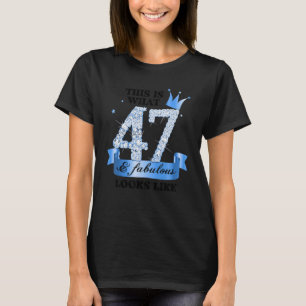47 & Fabulous I Blue White Party Group Candid Phot T Shirt
