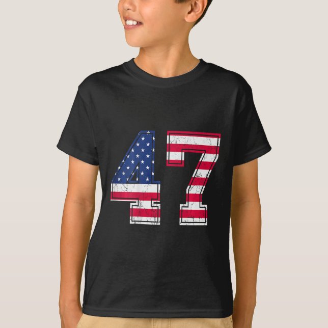 47 Födelsedags Tröja Usa Flagga Sport Team Jersey  (Framsida)
