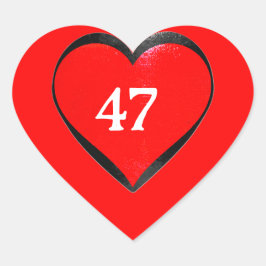 47 HJÄRTFORMAT KLISTERMÄRKE