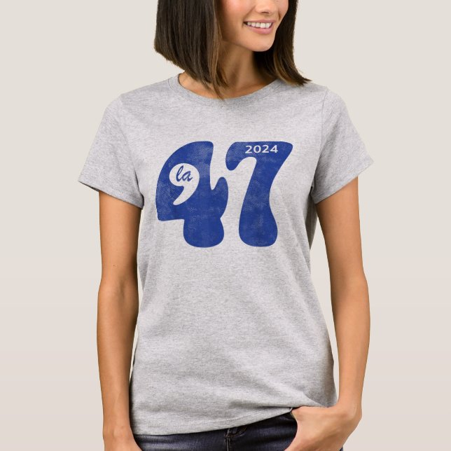47 Kamala Harris-valet 2024 Komma La President T Shirt (Framsida)