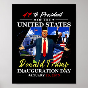 47 Pres USA D Trump invigning D Poster