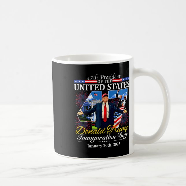 47 President Donald Trump Inauguration Day 2025 Me Kaffemugg (Höger)