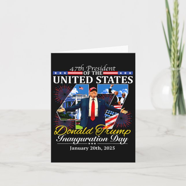 47 President Donald Trump Inauguration Day 2025 Me Kort (Framsida)