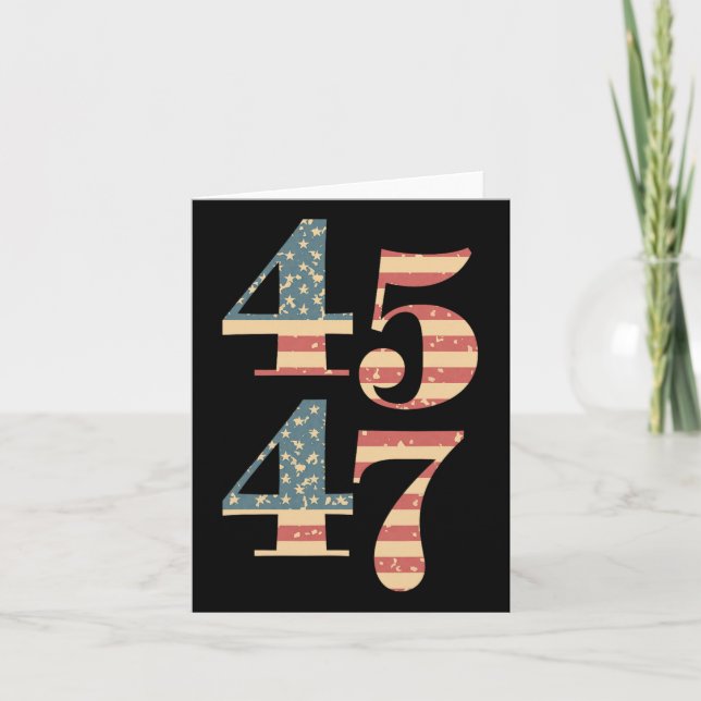 47 Trump 2024-Flagga supporttrump 45 47 Wom Kort (Framsida)