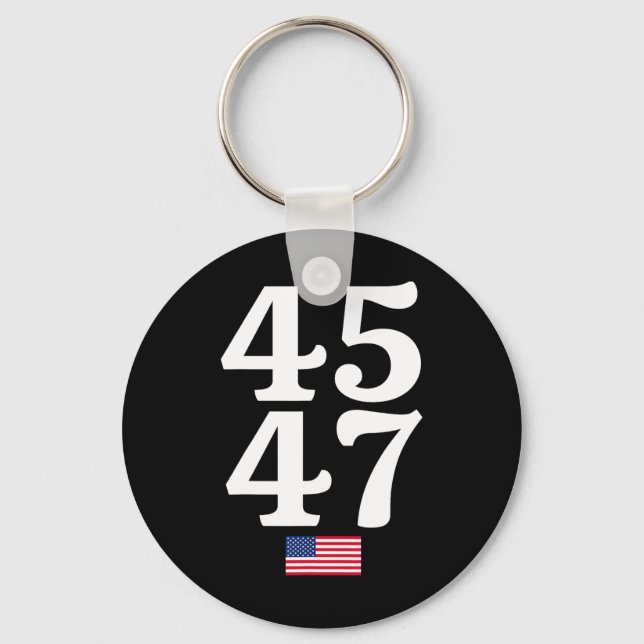 47 Trump 2024 Förenta staternas Flagga Nyckelring (Framsida)