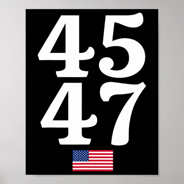 47 Trump 2024 Förenta staternas Flagga Poster (Framsidan)