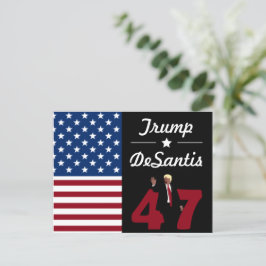 47 Trump Desantis 2024 Vykort