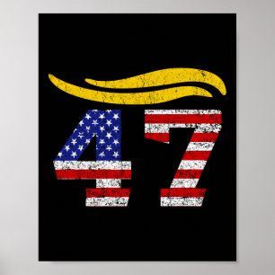 47 Trump Hair-Vintage Poster