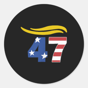 47 Trump-hastighet_1 Runt Klistermärke