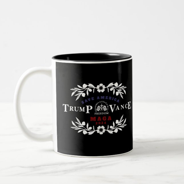 47 Trump J. D. Vance 2024 Två-Tonad Mugg (Vänster)