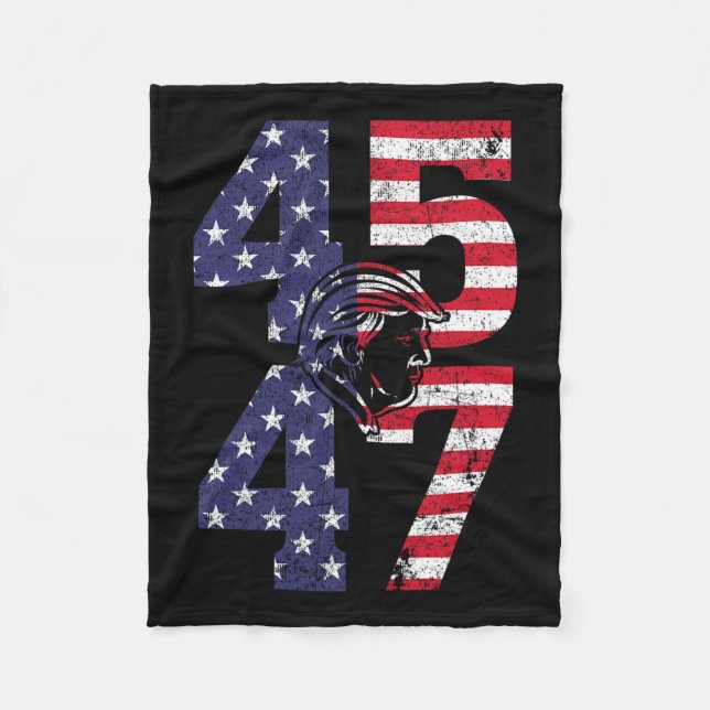 47 Vi 2024 står i Förenta staternas Flagga 1 Fleecefilt (Framsidan)