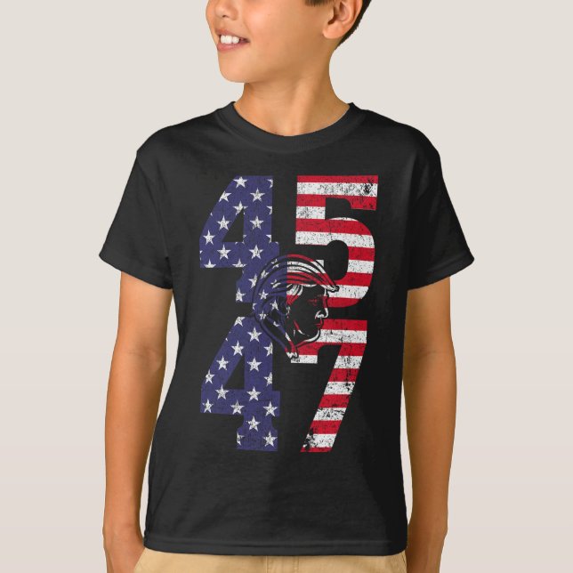 47 Vi 2024 står i Förenta staternas Flagga 1 T Shirt (Framsida)