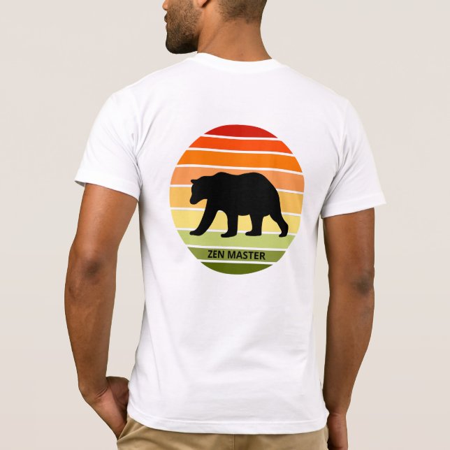 480 Otis Bear Silhouette Gradient Sol Zen Master T Shirt (Baksida)
